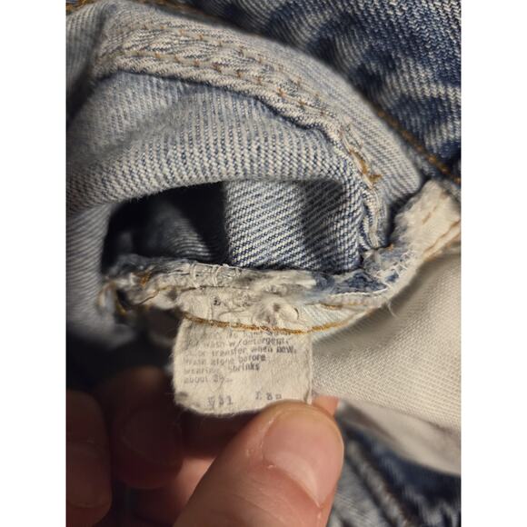 Vtg 70s Levis 505 0217 Single Stitch Red Tab Denim Jeans 29 x 31 Talon 42 80s - Picture 5 of 16